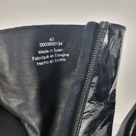 Free People Ruby Platform Boots Black Patent Leather wet look size 40 - Picture 13 of 14